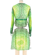 Malcolm Starr Split Sleeve Mosaic Print Dress Dress arcadeshops.com