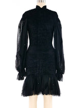 1990's Balloon Sleeve Mini Dress Dress arcadeshops.com