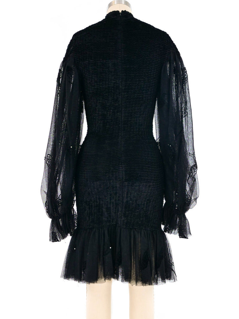 1990's Balloon Sleeve Mini Dress Dress arcadeshops.com