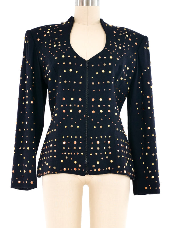 Mixed Metal Studded Jacket Jacket arcadeshops.com