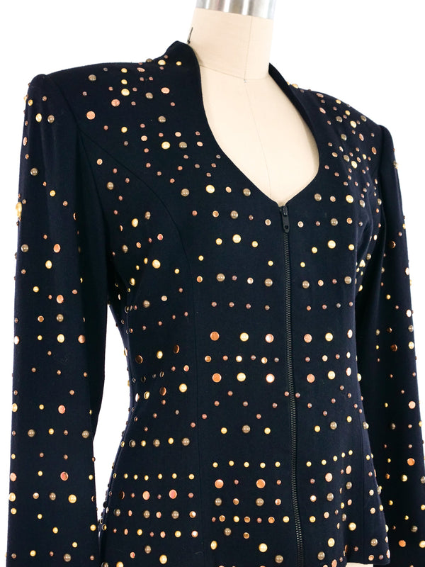 Mixed Metal Studded Jacket Jacket arcadeshops.com