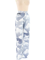 Moschino Cloud Printed Pants Bottom arcadeshops.com