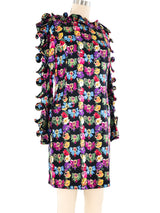 Louis Feraud Ruffled Floral Mini Dress Dress arcadeshops.com