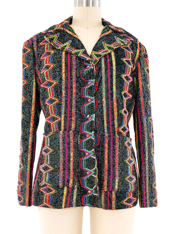 Rainbow Embroidered Lurex Jacket Jacket arcadeshops.com