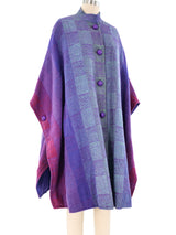 Tonal Checker Tweed Cape Outerwear arcadeshops.com