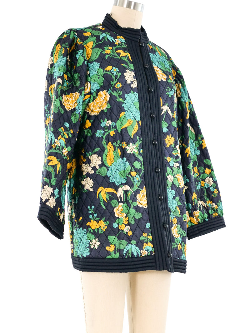 Yves Saint Laurent Quilted Silk Jacket Jacket arcadeshops.com