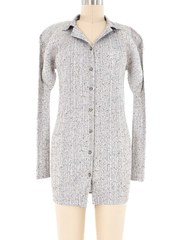 Issey Miyake Granite Printed Plisse Top Top arcadeshops.com