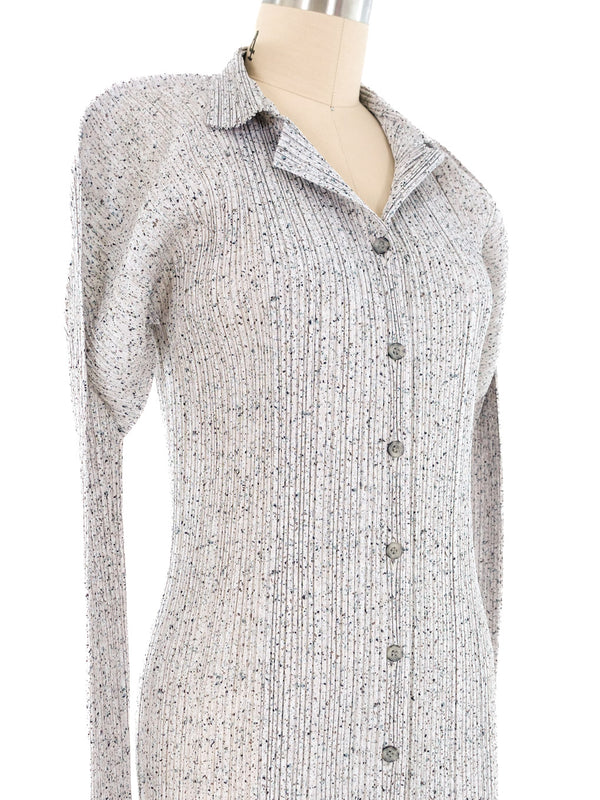 Issey Miyake Granite Printed Plisse Top Top arcadeshops.com