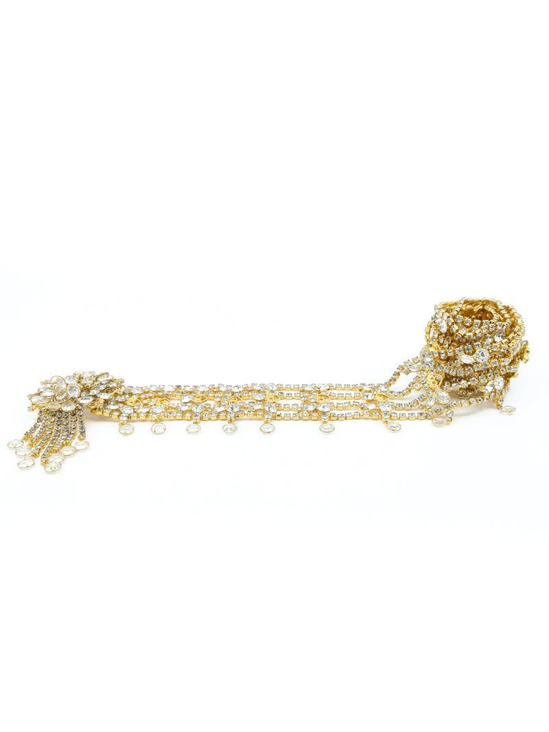 Kenneth Jay Lane Crystal Embellished Goldtone Belt Accessory arcadeshops.com