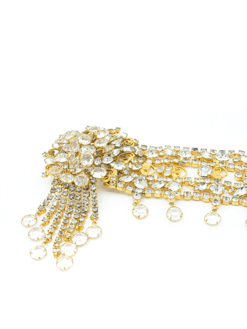 Kenneth Jay Lane Crystal Embellished Goldtone Belt Accessory arcadeshops.com