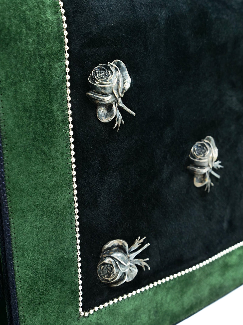 Christian Dior Rose Studded Suede Bag and Belt Set Accessory arcadeshops.com