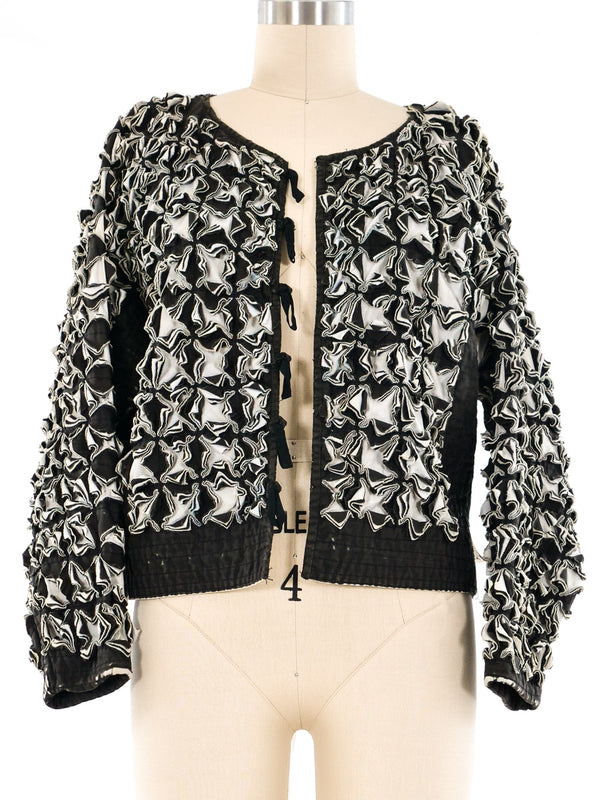 Dimensional Fringe Cropped Jacket Jacket arcadeshops.com