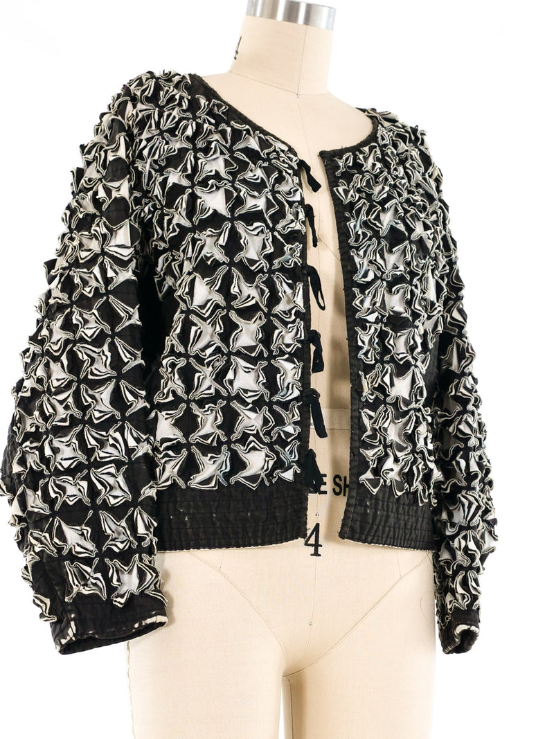 Dimensional Fringe Cropped Jacket Jacket arcadeshops.com