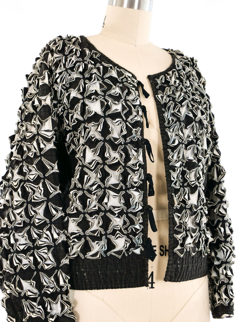 Dimensional Fringe Cropped Jacket Jacket arcadeshops.com