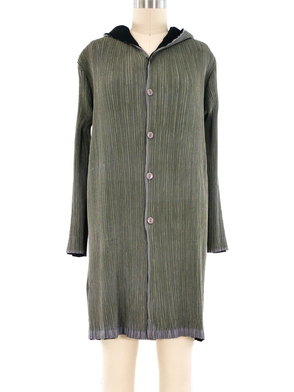 Issey Miyake Reversible Hooded Plisse Jacket Jacket arcadeshops.com