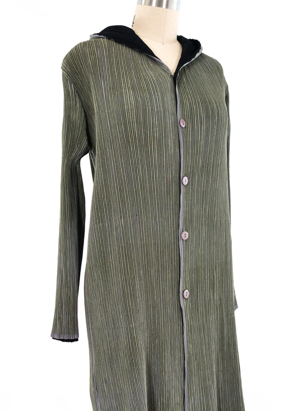 Issey Miyake Reversible Hooded Plisse Jacket Jacket arcadeshops.com
