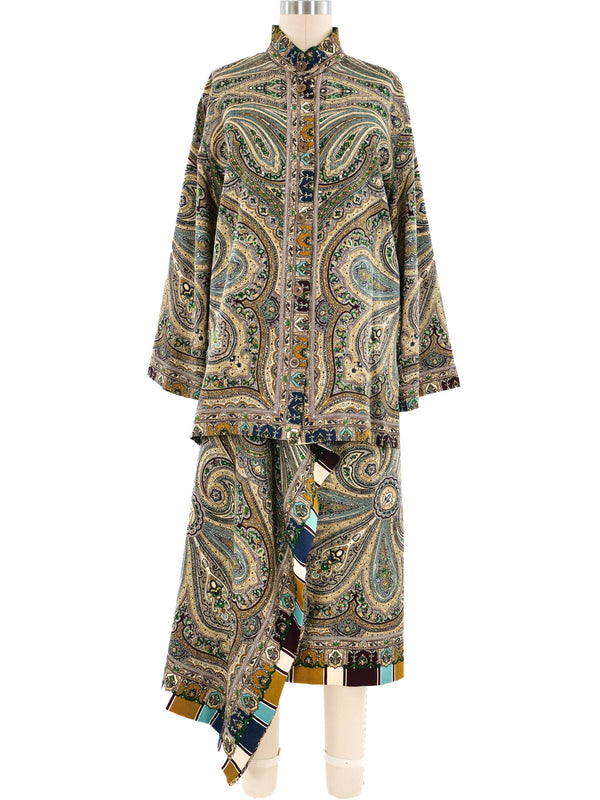 Kenzo Paisley Printed Skirt Ensemble Suit arcadeshops.com