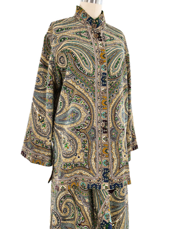 Kenzo Paisley Printed Skirt Ensemble Suit arcadeshops.com