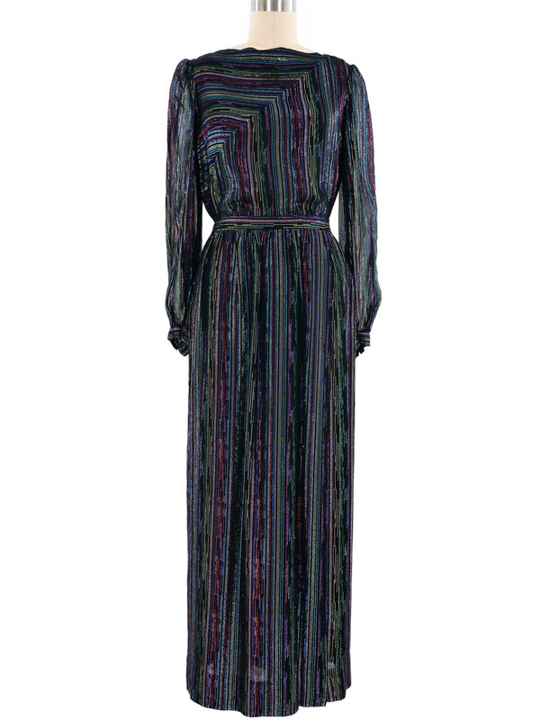 Metallic Rainbow Lurex Skirt Ensemble Suit arcadeshops.com