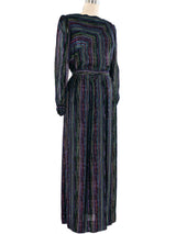 Metallic Rainbow Lurex Skirt Ensemble Suit arcadeshops.com