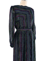 Metallic Rainbow Lurex Skirt Ensemble Suit arcadeshops.com