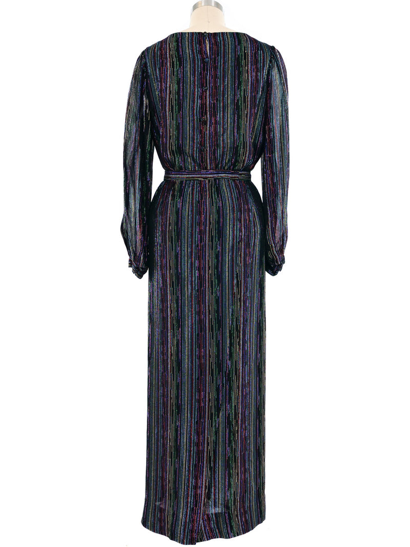 Metallic Rainbow Lurex Skirt Ensemble Suit arcadeshops.com