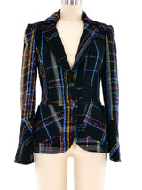 Christian Lacroix Plaid Tweed Blazer Jacket arcadeshops.com