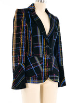 Christian Lacroix Plaid Tweed Blazer Jacket arcadeshops.com