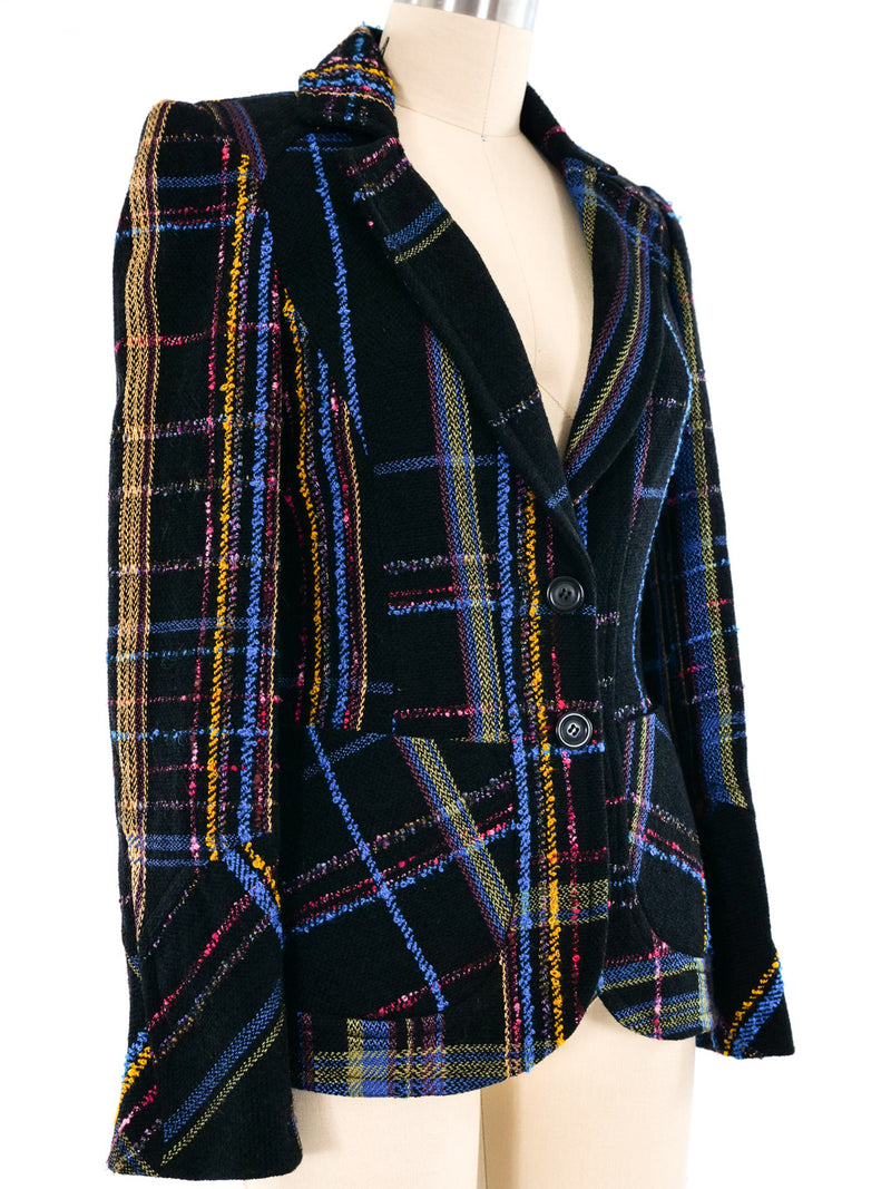 Christian Lacroix Plaid Tweed Blazer Jacket arcadeshops.com