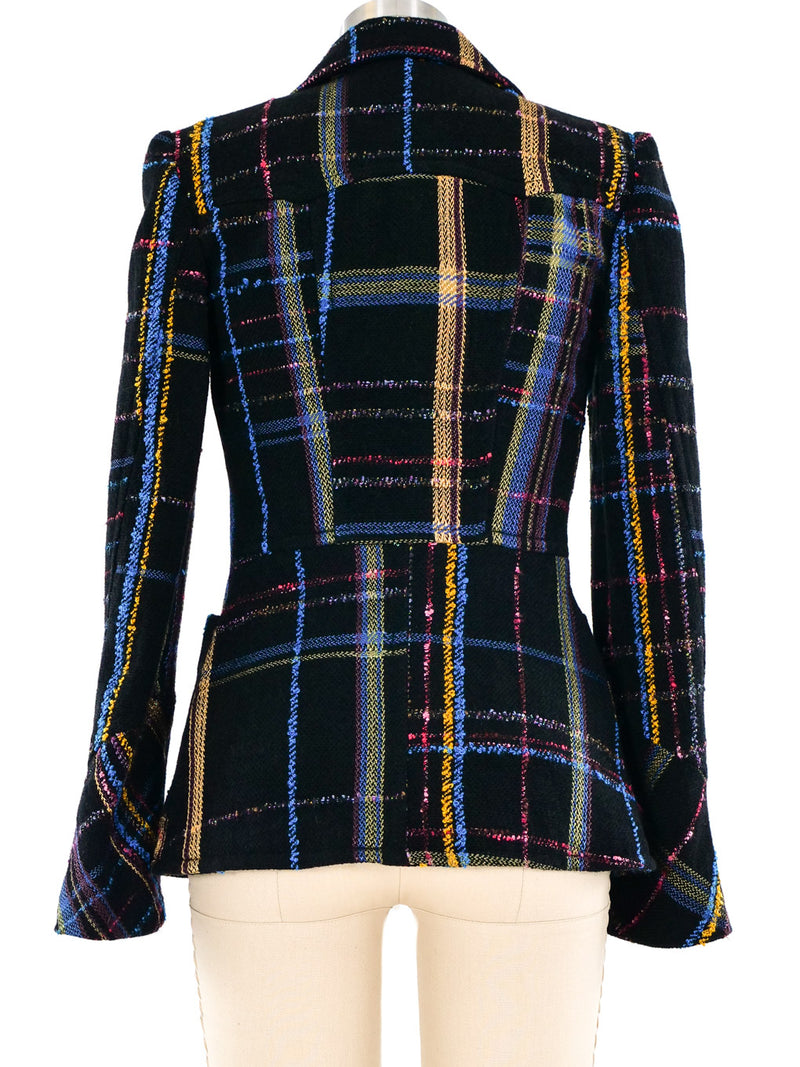 Christian Lacroix Plaid Tweed Blazer Jacket arcadeshops.com