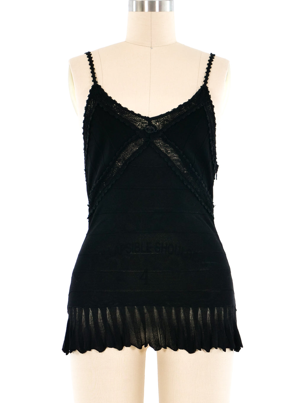 Chanel Lace Trimmed Knit Camisole