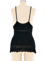 Chanel Lace Trimmed Knit Camisole Top arcadeshops.com