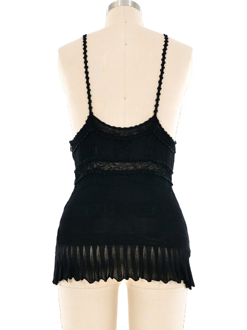 Chanel Lace Trimmed Knit Camisole Top arcadeshops.com