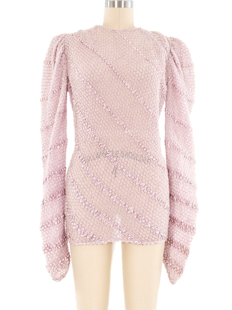 Judy Hornby Ribbon Trimmed Organza Blouse Top arcadeshops.com