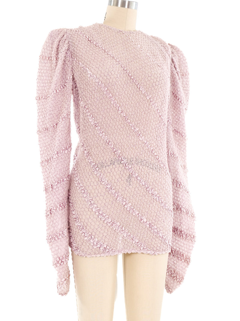 Judy Hornby Ribbon Trimmed Organza Blouse Top arcadeshops.com