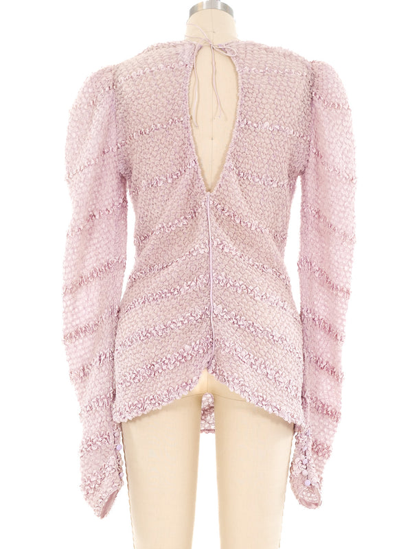 Judy Hornby Ribbon Trimmed Organza Blouse Top arcadeshops.com