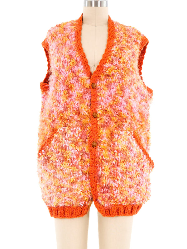 Textured Hand Knit Vest Jacket arcadeshops.com