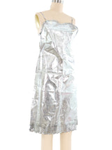 MM6 Maison Margiela Metallic Silver Slip Dress Dress arcadeshops.com