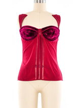 Gucci Velvet Trimmed Bustier Top Top arcadeshops.com