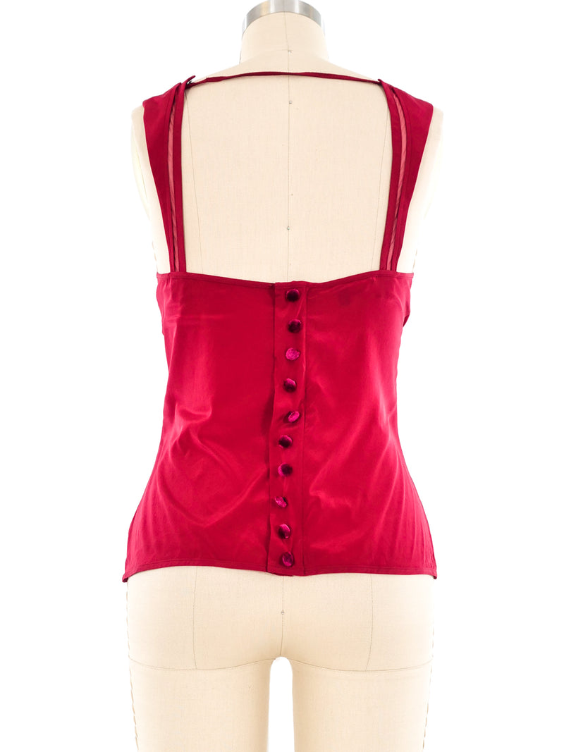 Gucci Velvet Trimmed Bustier Top Top arcadeshops.com