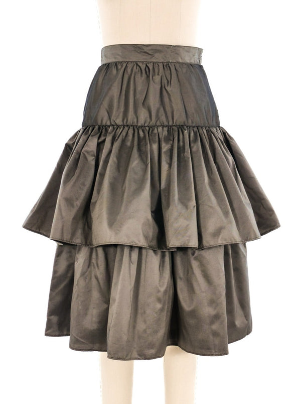Tiered Taffeta Party Skirt Bottom arcadeshops.com