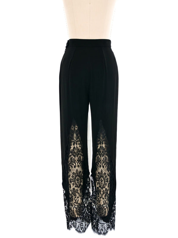 Christian Lacroix Lace Trimmed Trousers Bottom arcadeshops.com