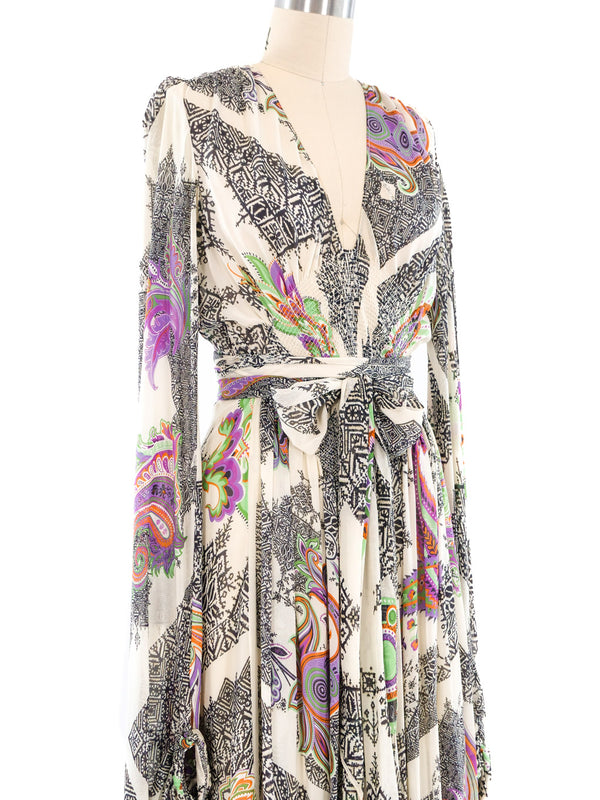Etro Printed Silk Maxi Dress Dress arcadeshops.com