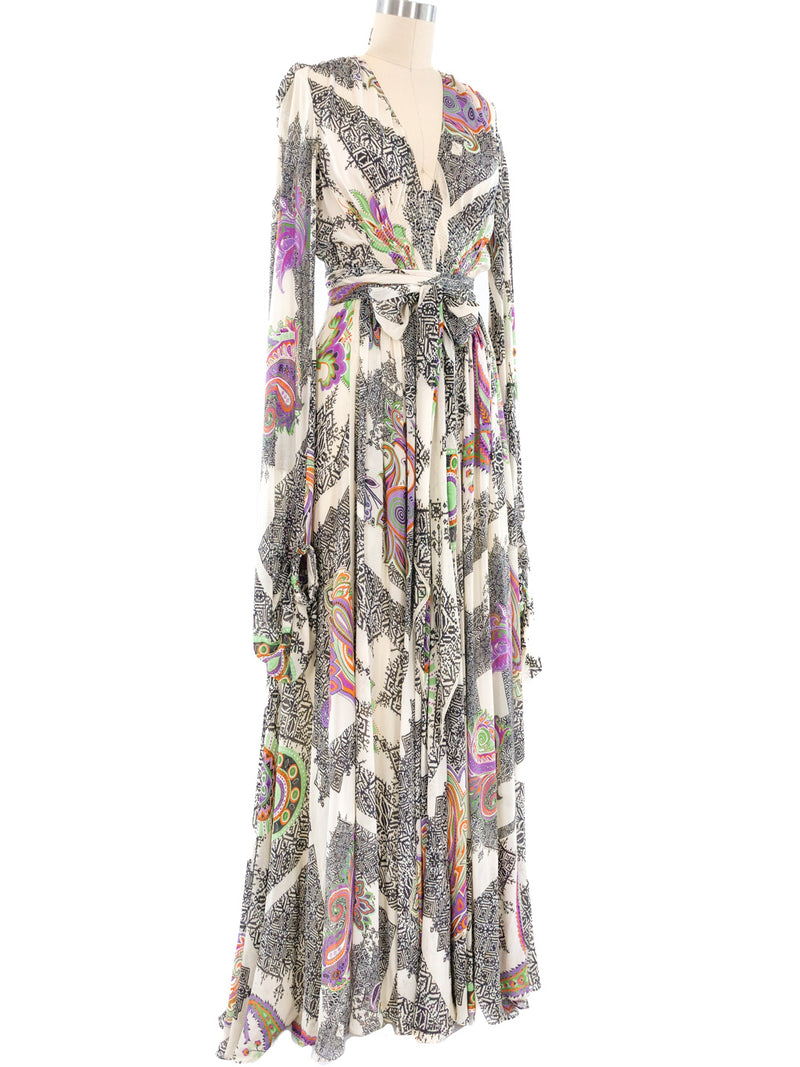 Etro Printed Silk Maxi Dress Dress arcadeshops.com