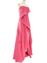 Donna Karan Draped Organza Gown Dress arcadeshops.com