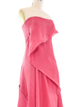 Donna Karan Draped Organza Gown Dress arcadeshops.com