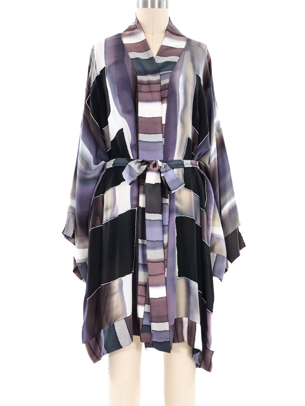 Hand Dyed Belted Silk Robe Jacket arcadeshops.com