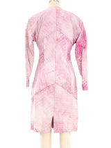 Washed Pink Leather Dress Dress arcadeshops.com