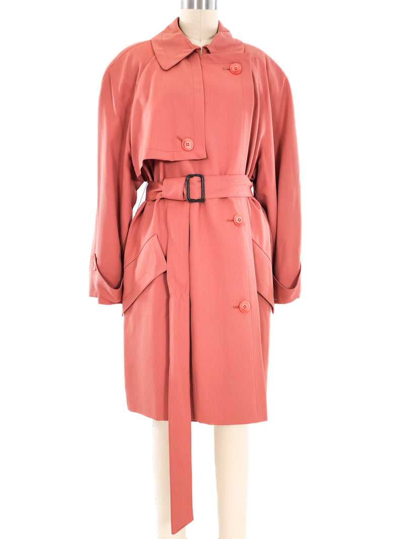 Calvin Klein Double Breasted terracotta Coat Outerwear arcadeshops.com