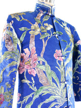 Floral Flocked Velvet Chinese Jacket Jacket arcadeshops.com